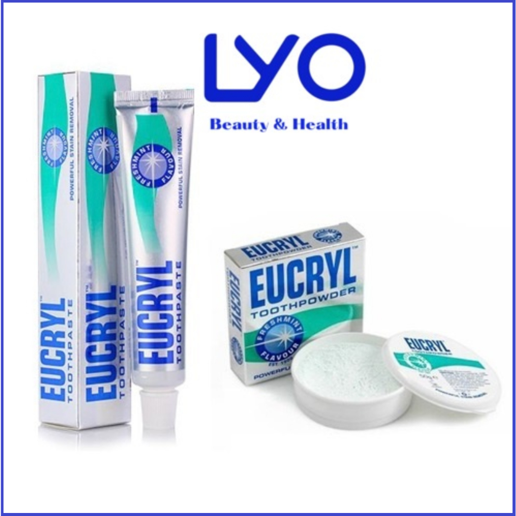 Kem đánh răng Eucryl Toothpaste * 62g -  Bột tẩy trắng răng Eucryl Toothpaste * 50g