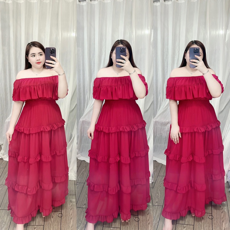 [BIGSIZE] Đầm cột nơ cổ  (60-90KG)