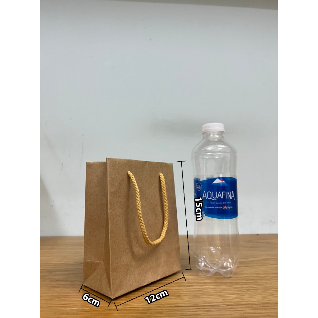 Túi giấy mini đủ màu: kraft nâu, trắng, hồng, đen, đỏ