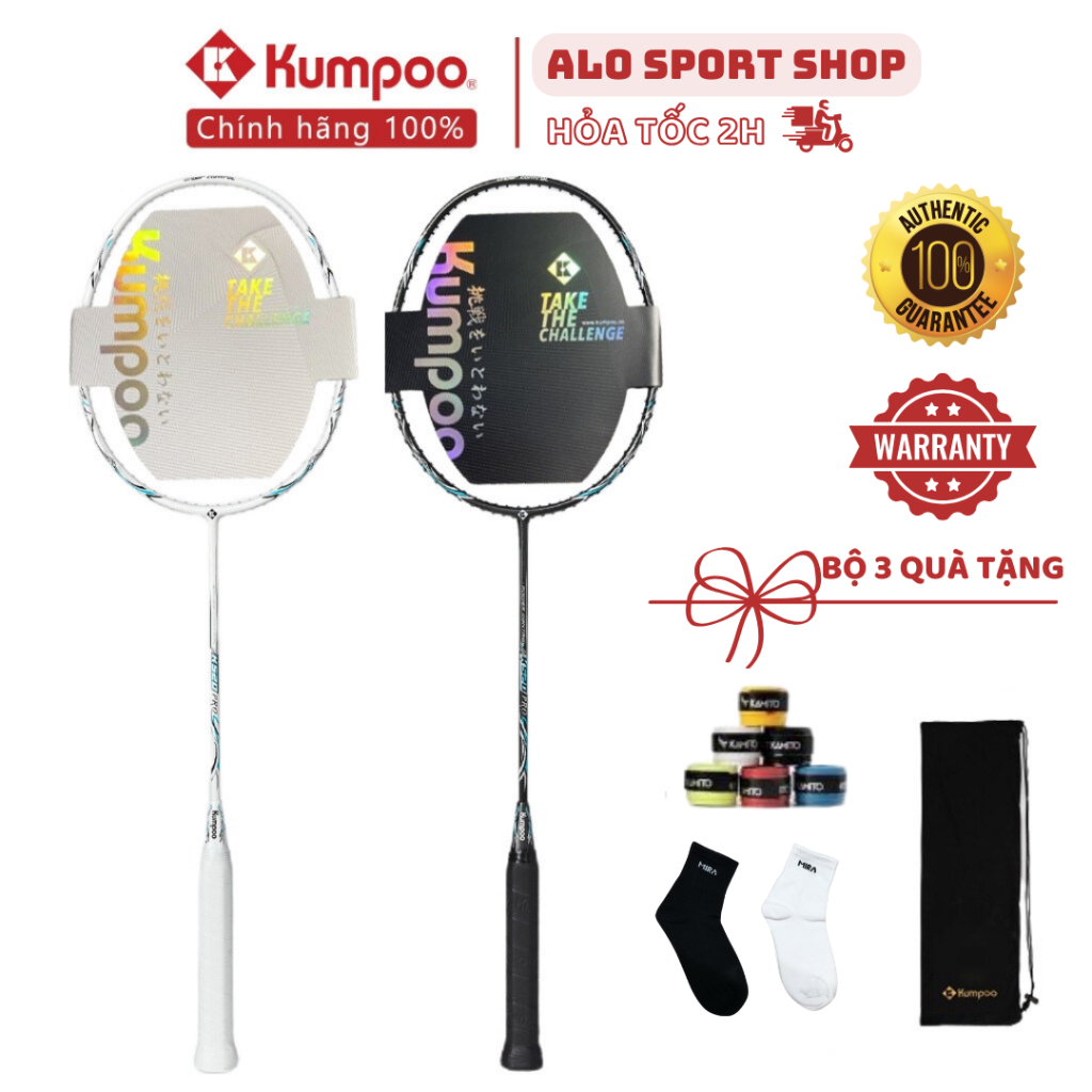 [CHÍNH HÃNG] Vợt cầu lông Kumpoo K520 Pro, Power Balance 11 (Kèm Quà Tặng) sợi carbon 4U căng sẵn