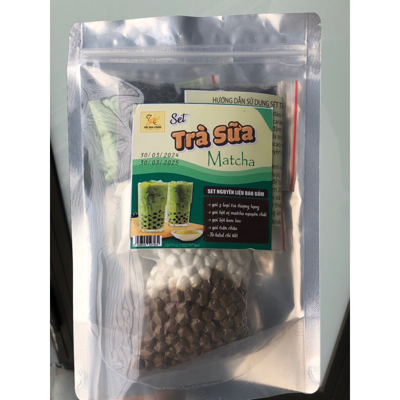 Sét trà sữa matcha