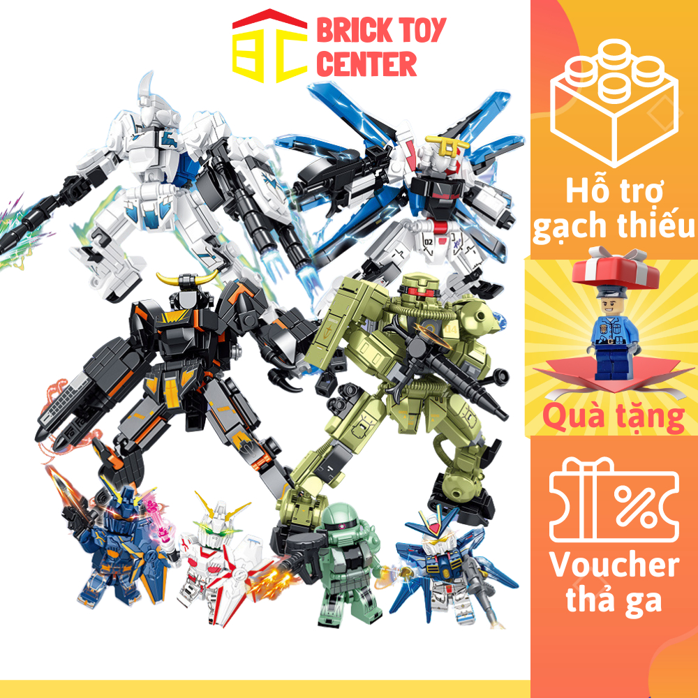 Mô hình Gundam đồ chơi lắp ráp Gundam Mobile Suit 4 nhân vật kèm Minifigure giá rẻ