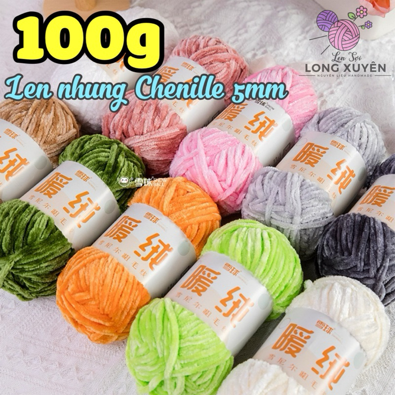 Len nhung Chenille 100g