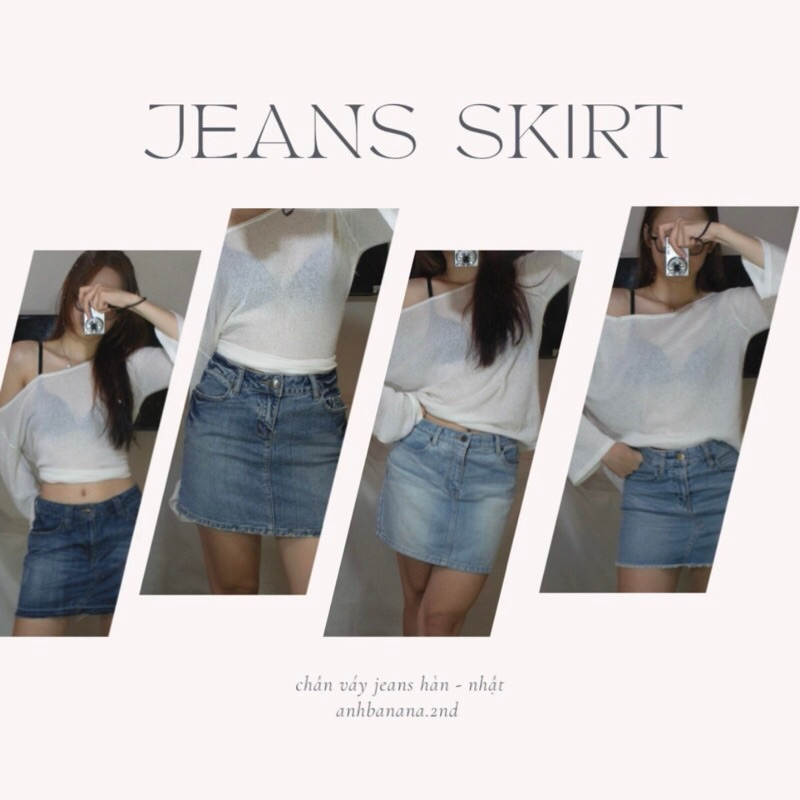 [2HAND] CHÂN VÁY JEANS