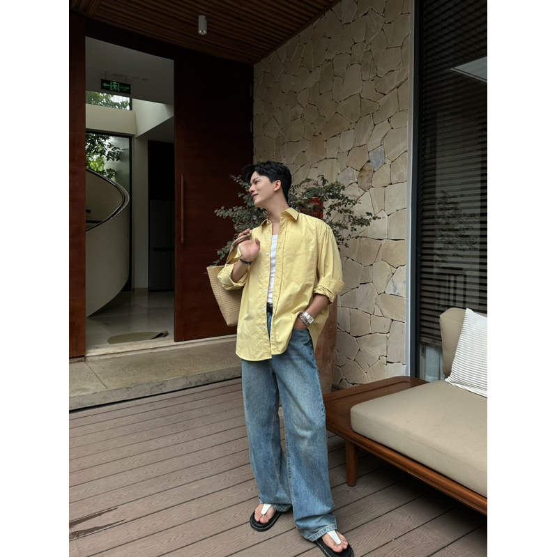 SƠ MI VÀNG ONDE BASIC FORM HÀN QUỐC