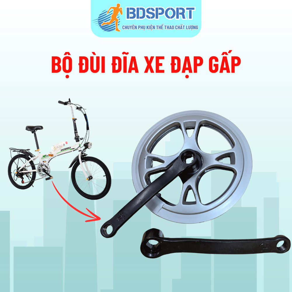 Bộ Đùi Đĩa Xe Đạp Gấp 52 Răng Chất Liệu Nhôm Bền Đẹp