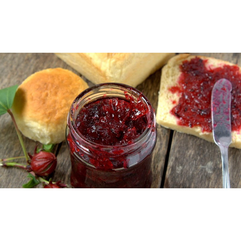 Mứt atiso đỏ mịn ( hibiscus jam) chua ngọt vị thanh nhẹ ít đường hoàn toàn tự nhiên.