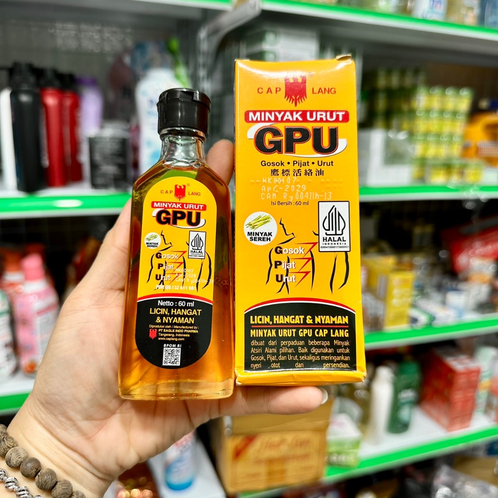 Dầu xoa bóp GPU 60ml Indonesia