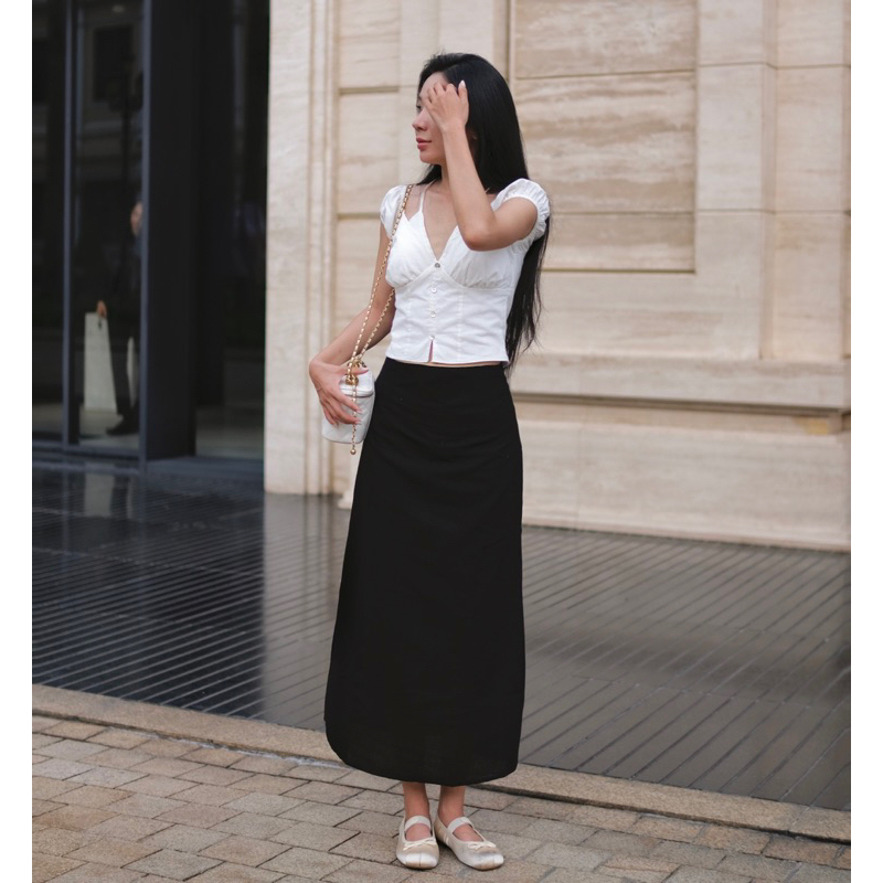 chân váy linen basic Diki Skirt
