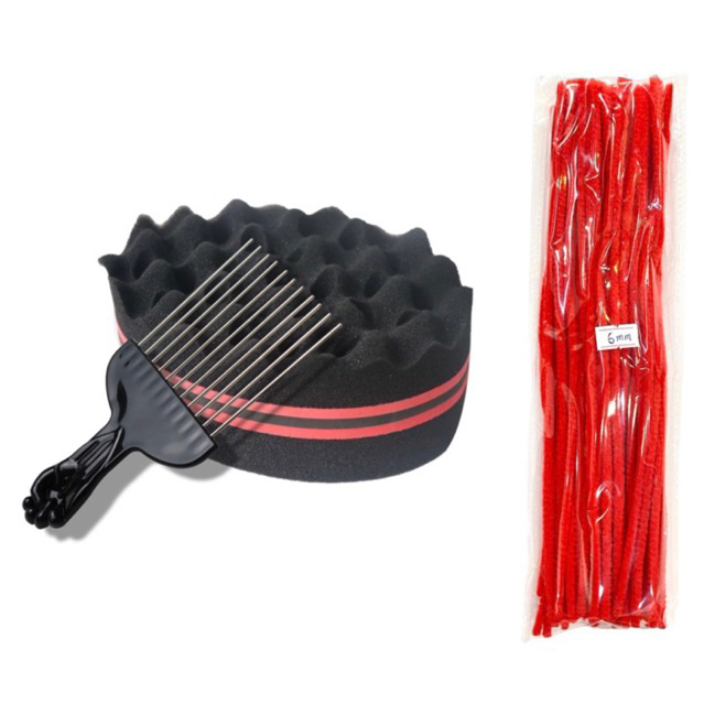 Dụng cụ uốn tóc premlock ( Mút Xốp,Lược Afro Pick,Kẽm Nhung)