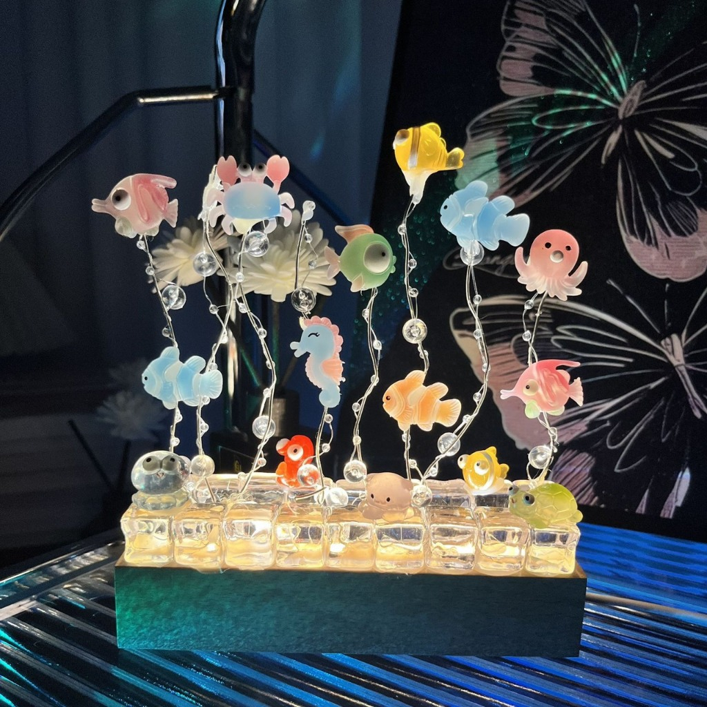 Đèn ngủ tự làm hình cá đại dương, làm quà tặng ý nghĩa