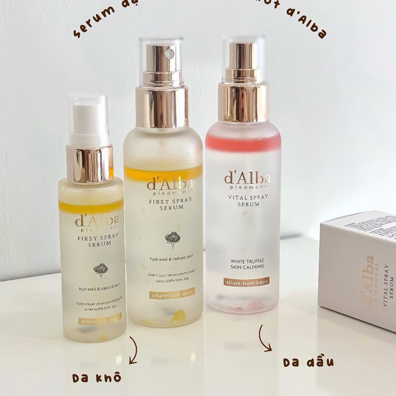 [ D’alba ] Serum nấm dạng xịt khoáng cao cấp dalba