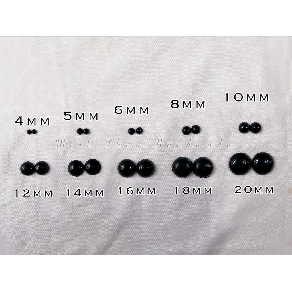 Mắt dán thú bông - set 10 cặp
