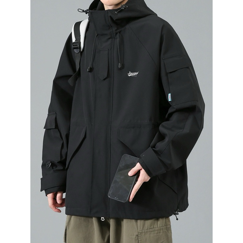 Áo khoác gió 2 lớp in chữ unisex,áo khoác ngoài thời trang giúp cản gió,chống nước,chống gió,tia UV,bụi mịn cực tốt