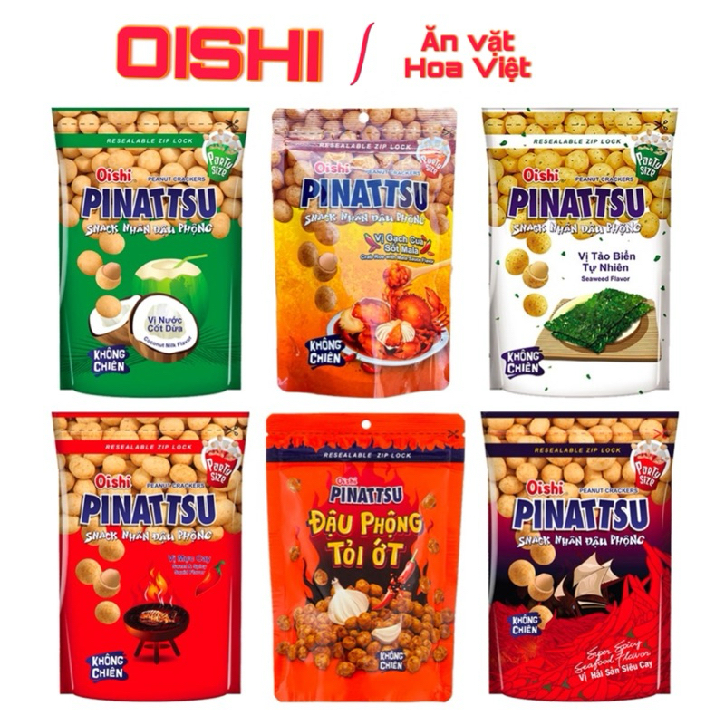 Bánh snack, Đậu phộng Oishi Pillows nhân các vị gói 80g