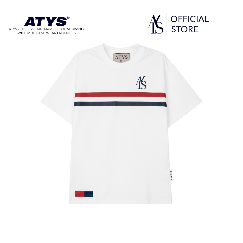 Áo 𝐀𝐓𝐘𝐒® 𝟐-𝐋𝐈𝐍𝐄 𝐓-𝐒𝐇𝐈𝐑𝐓 (TRẮNG)