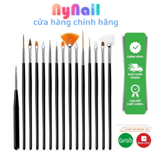 combo 2 Bộ 15 cọ nail full Bộ môn nail
