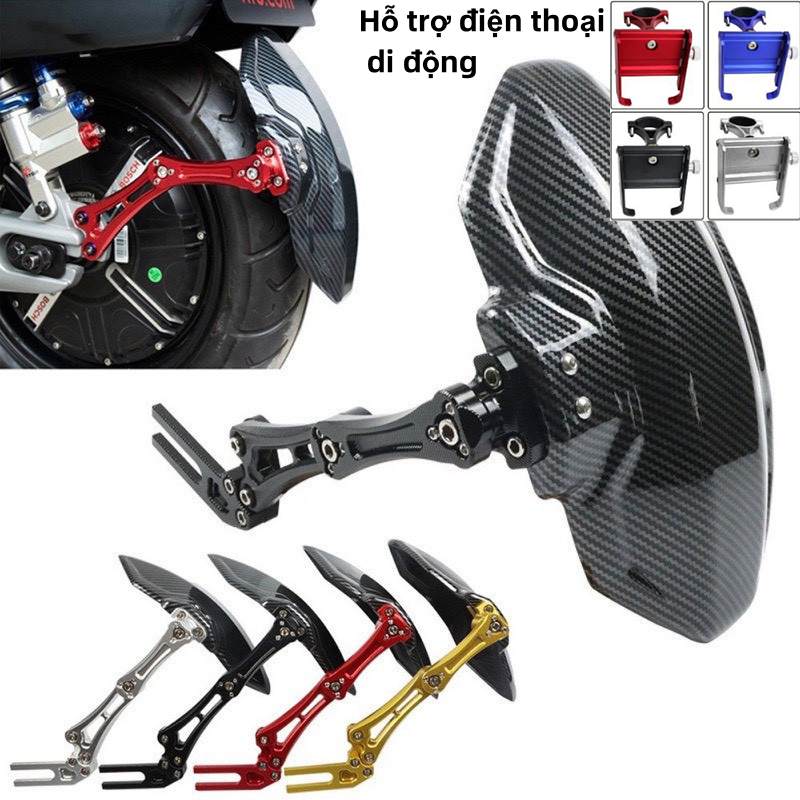 Dè chắn bùn vân carbon nhôm CNC cho xe điện độ sợi cacbon tấm chắn bùn xe điện Vân carbon thế hệ 3