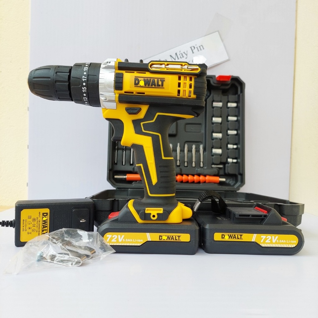 Máy khoan pin Dw 72v 3 chức năng, bắt vít khoan tường có búa