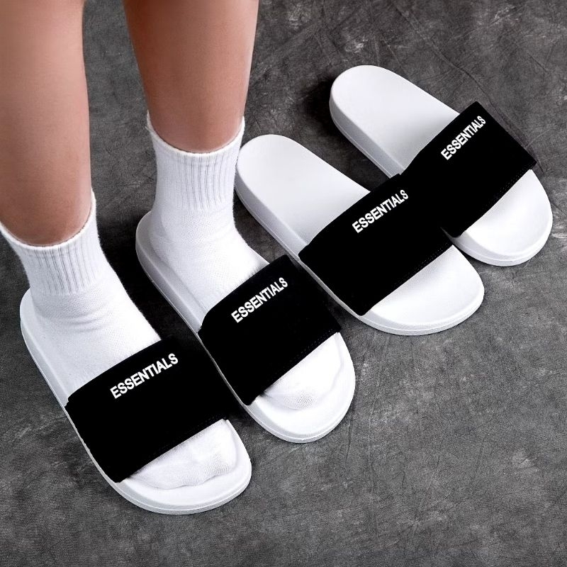 Dép Essentials Quai Ngang Nam Nữ Kiểu Dáng Hàn Quốc Bản Cao Cấp Slipper Đế Bằng Cao Su 'hot'