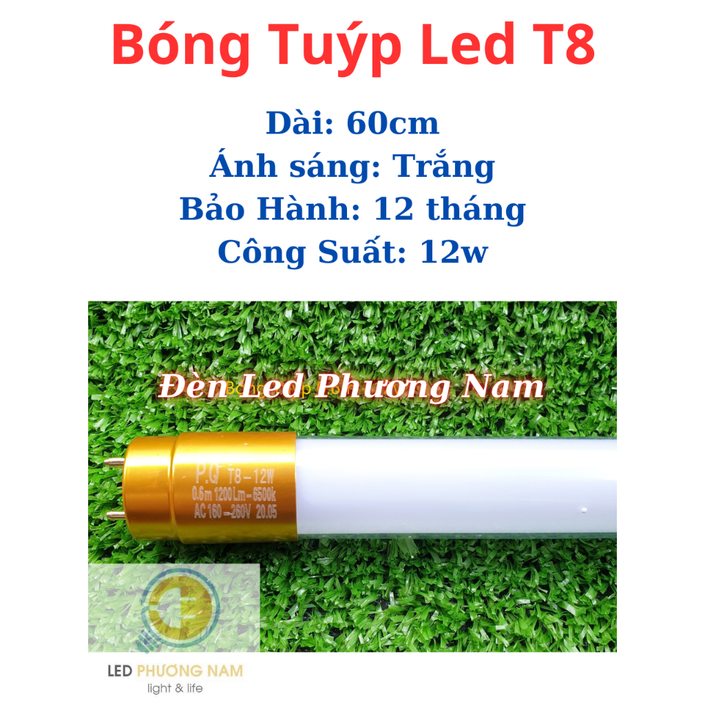 [COMBO 2 ]  Bóng Đèn Led 60cm, Tiết Kiệm Điện