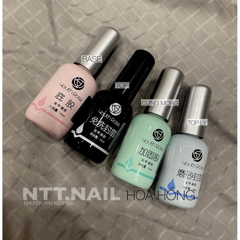 Base, top, cứng móng hoa hồng 1(5ml)