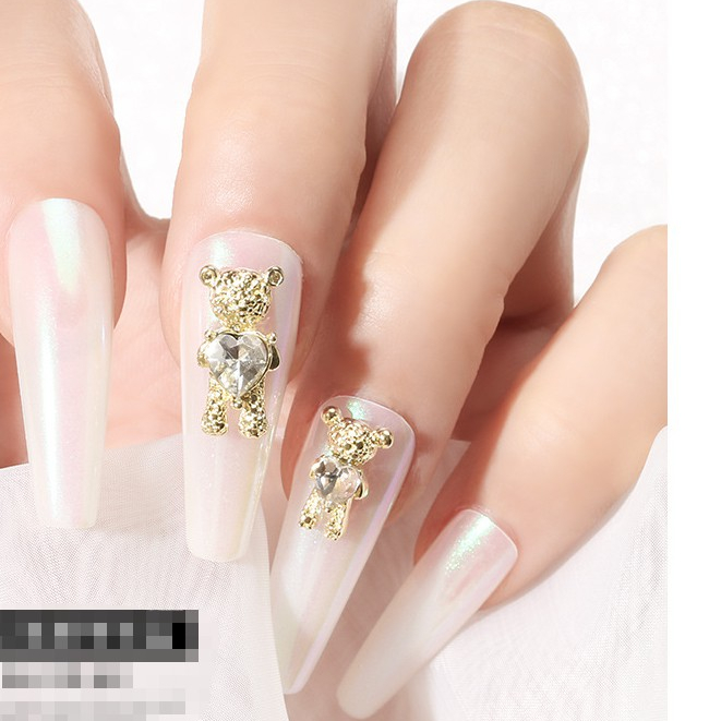 Charm con gấu gắn móng