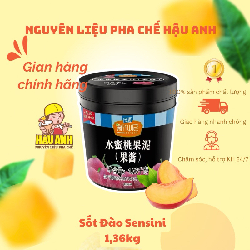 Sốt đào Sensini (hộp 1,36kg)