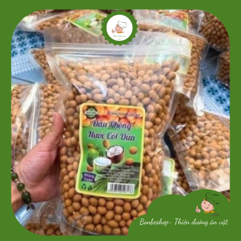 900gr Đậu phộng da cá vị nước cốt dừa giòn, thơm loại ngon ăn vặt