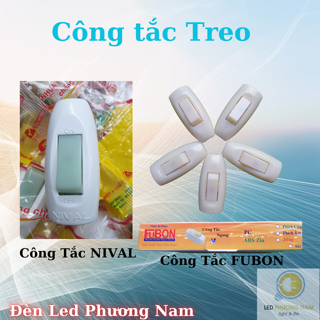 [COMBO 2] Công Tắc Treo ON/OFF, Công Tắc Ngang nhựa ABS chất lượng cao