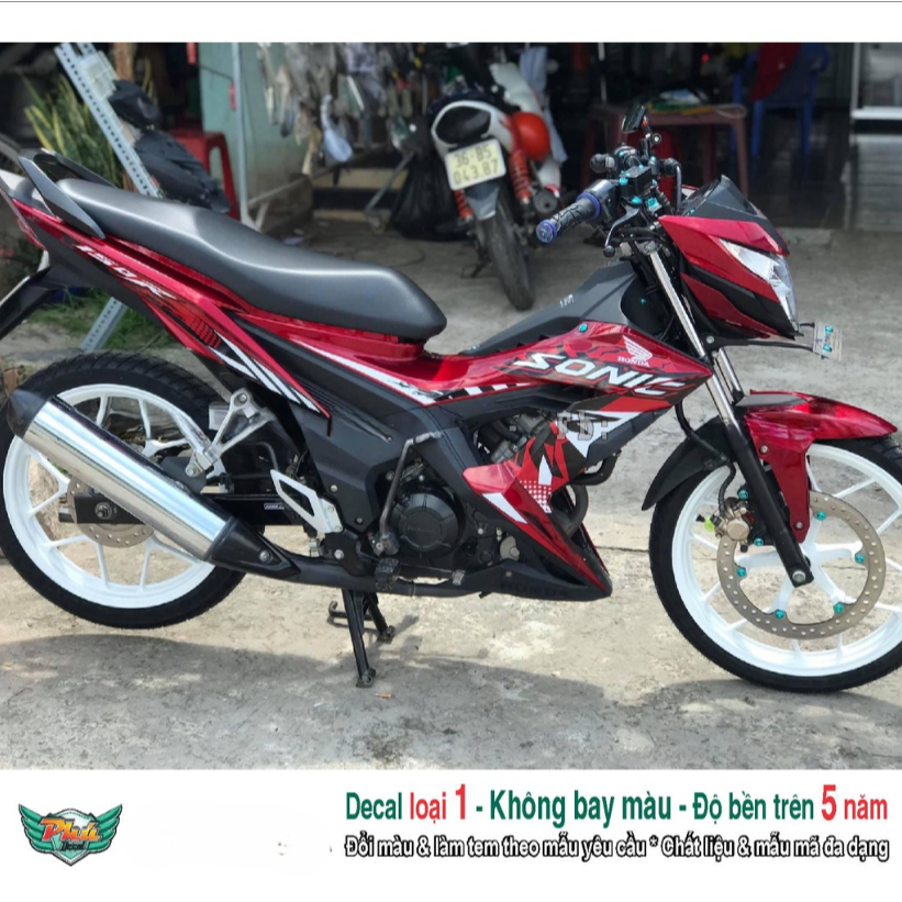 Tem rời xe Sonic đỏ đen (A)