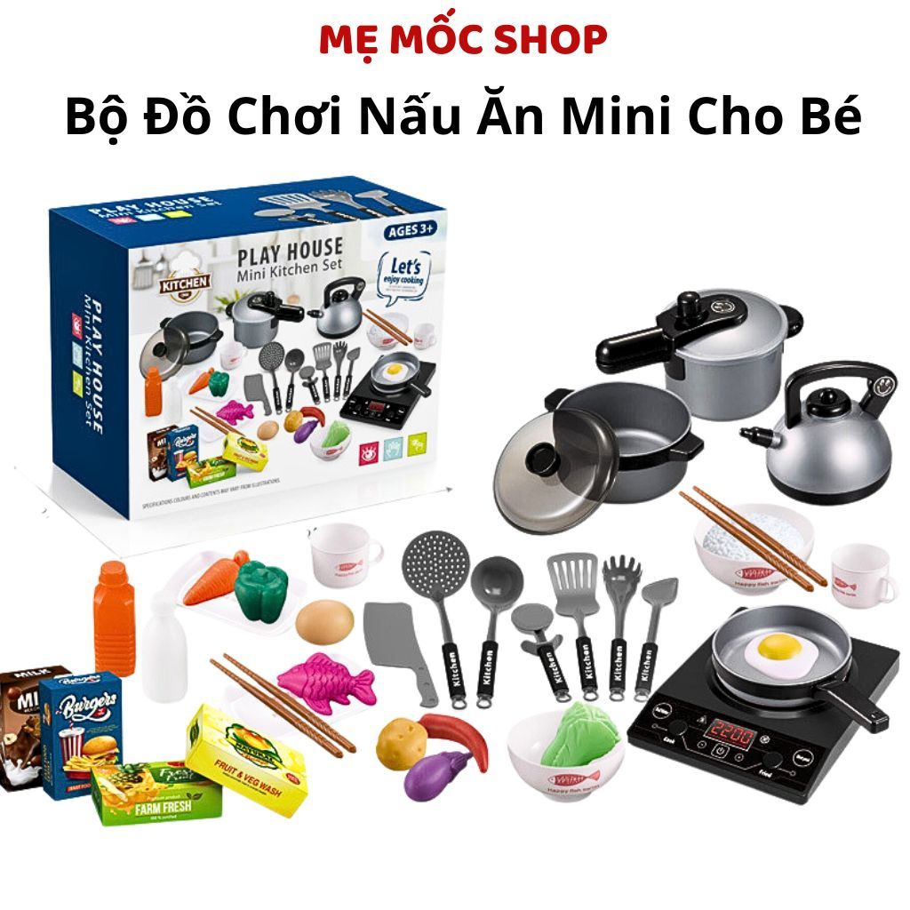 Đồ Chơi Nấu Ăn Kitchen Home 36 Món Kèm Bếp Memocshop Nhà Bếp Mini Cao Cấp An Toàn Cho Bé