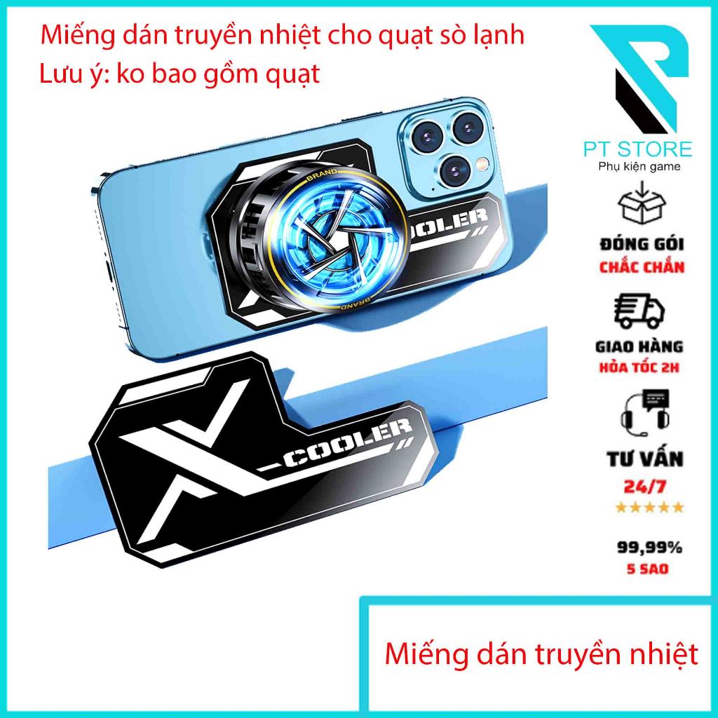Miếng dán truyền nhiệt kim loại cho quạt tản nhiệt sò lạnh giúp tản nhiệt toàn bộ máy ( Đây là miếng dán không phải sò )