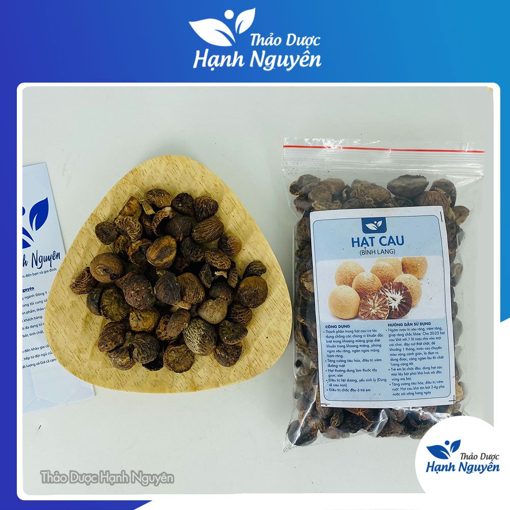 Hạt cau khô 100g, nguyên hạt, hỗ trợ ngừa sâu răng - Thảo Dược Hạnh Nguyên
