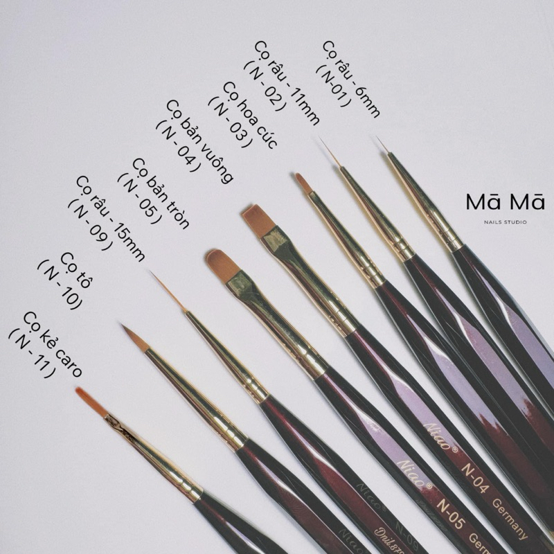 set cọ Niao nâu xịn