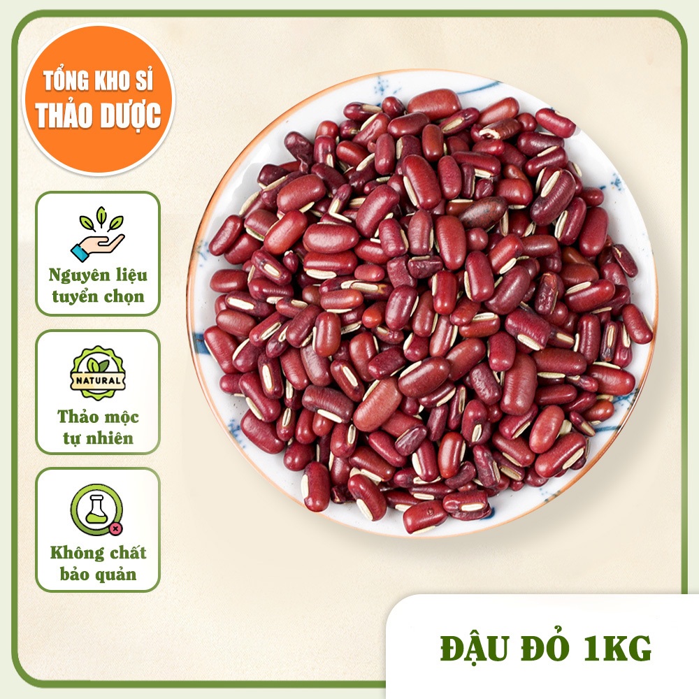 Đậu đỏ sấy khô 1kg, xích tiểu đậu, hạt nhỏ, sạch, nguyên chất, dùng nấu chè, cháo, tốt cho sức khỏe