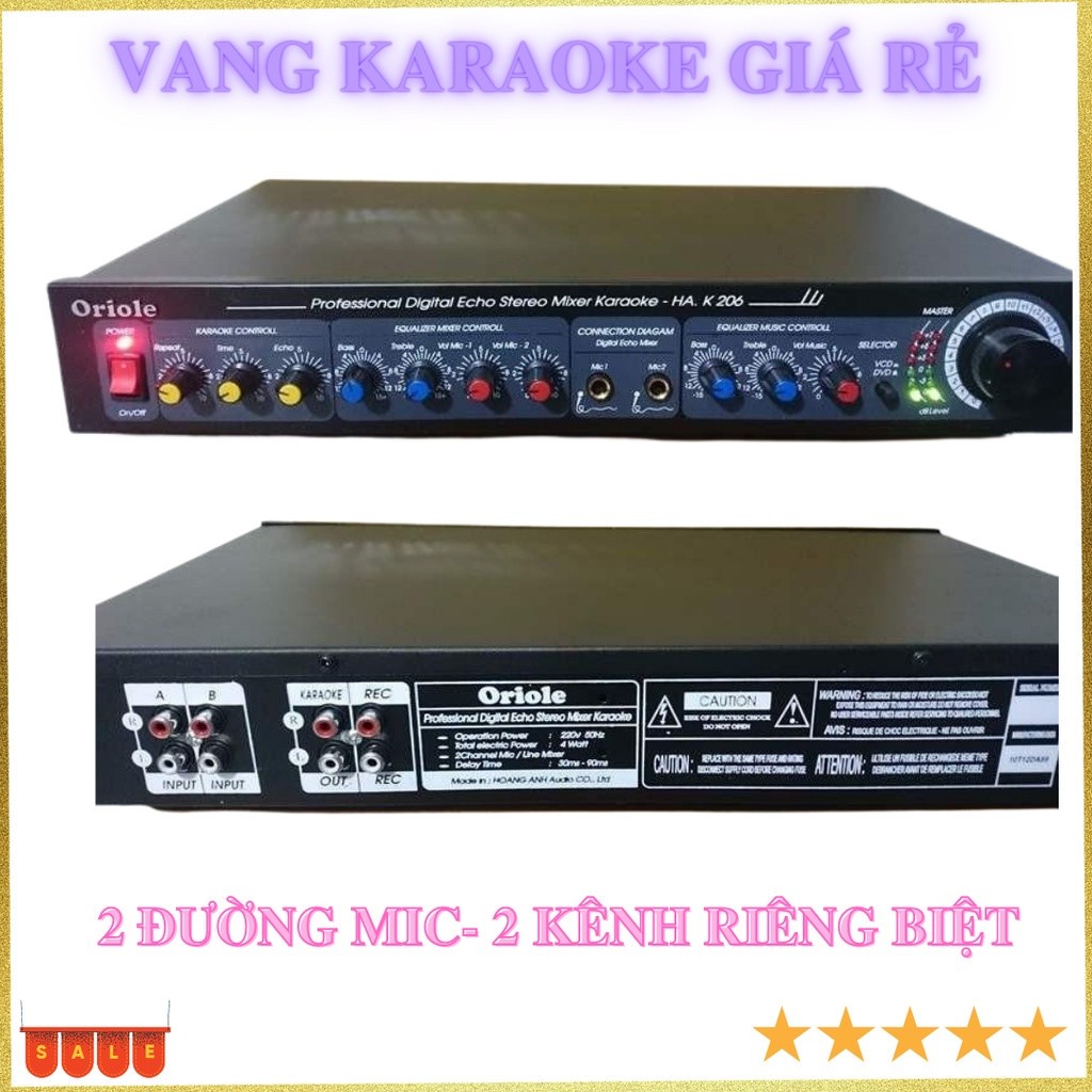 VANG HÁT KARAOKE ORIOLE K206, VANG GIÁ RẺ