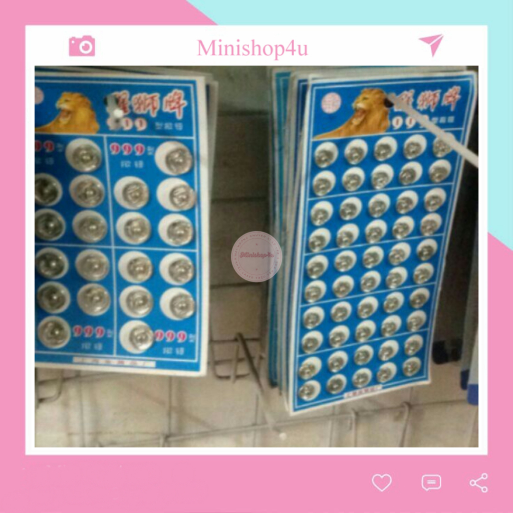 combo 10 Vỉ Cúc Bấm Áo Dài Nhỏ 8mm