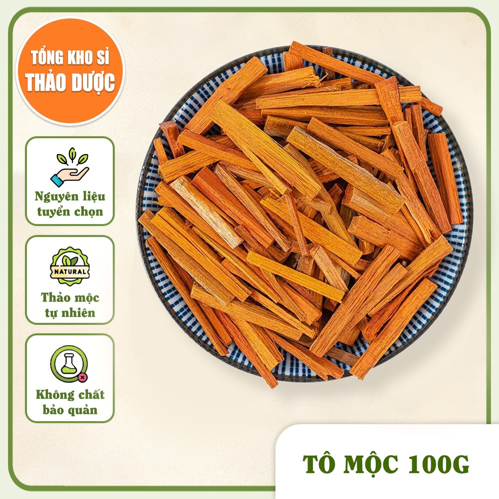 Tô mộc khô 100g, cây gỗ vang thơm, sạch - Tổng Kho Sỉ Thảo Dược