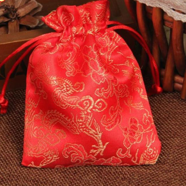 [GIÁ RẺ] Túi gấm đỏ may mắn Long Phụng ( rồng phượng )