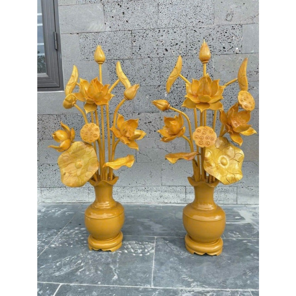 [Hỏa tốc ] bình hoa sen gỗ mít, hương hàng đẹp giá xưởng chuyên sản xuất đồ thờ