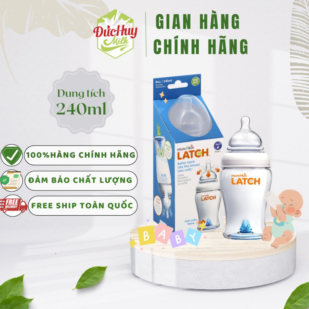 Bình sữa Munchkin Latch 240ml