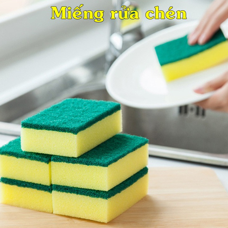 Miếng Bọt Biển Cọ Rửa Chén 2 Mặt