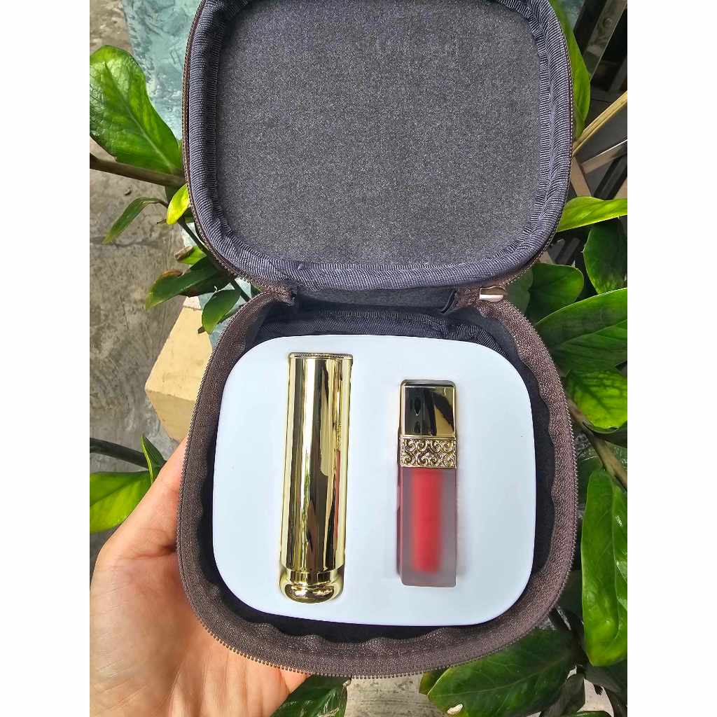 Son dưỡng Whoo/ Set Son dưỡng Whoo Wine + Son kem lì mini màu 18 hồng khô + ví