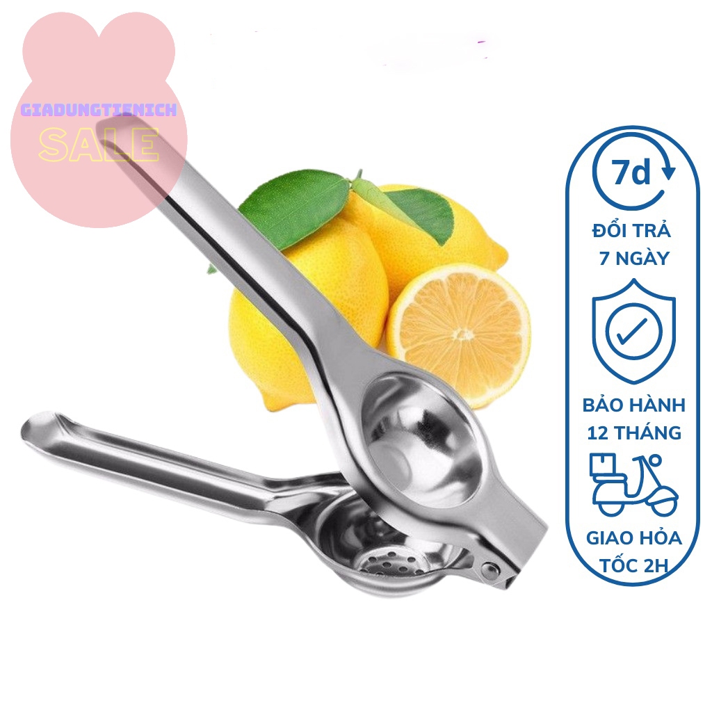 Dụng Cụ Vắt Chanh Inox (Kẹp Vắt Chanh) Dụng Cụ Ép Chanh Không Gỉ Trái Cây Cầm Tay Nhỏ Gọn Tiện Lợi
