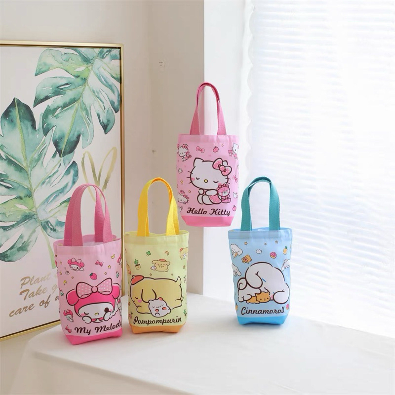 Túi đựng bình nước Hello Kitty Doremon Doraemon