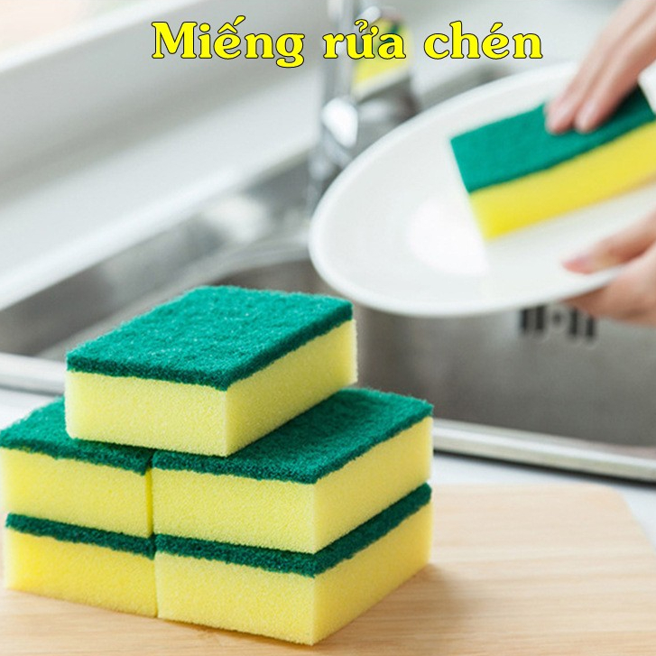Miếng Bọt Biển Cọ Rửa Chén 2 Mặt