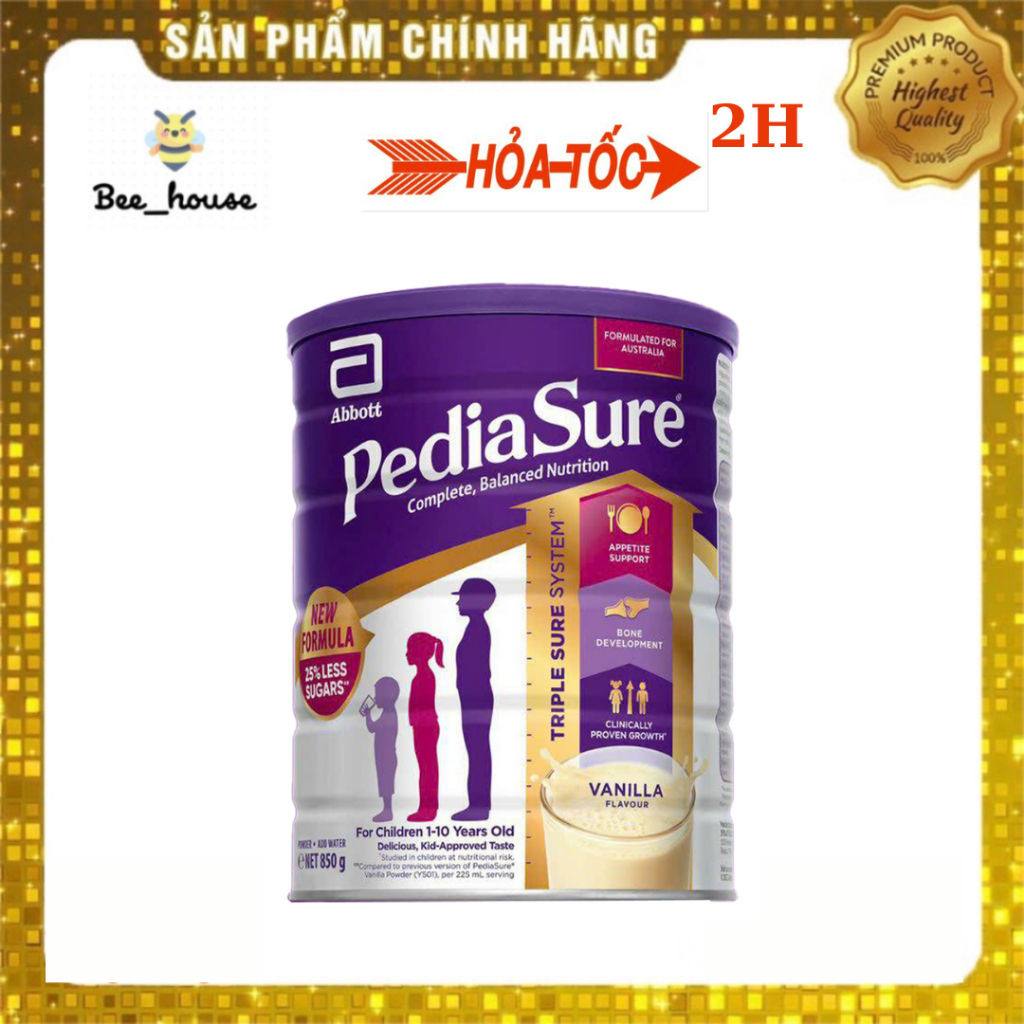 [SẴN HÀNG] Sữa Pediasure Úc 850gr mẫu mới giảm đường cho bé trên 1 tuổi - 𝐁𝐞𝐞 𝐡𝐨𝐮𝐬𝐞