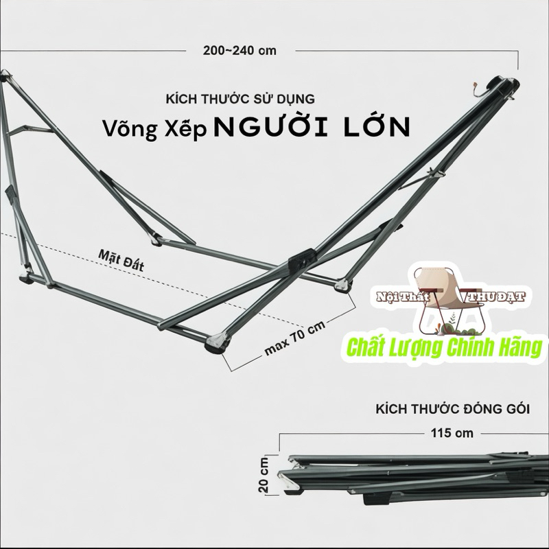{ RẺ VÔ ĐỊCH} Khung võng xếp Người lớn gấp gọn bảo hành 12 tháng