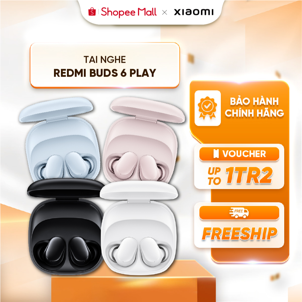 Tai Nghe Bluetooth Redmi Buds 6 PLay Hồng BHR8775GL/ Trắng BHR8773GL/ Xanh BHR9283GL